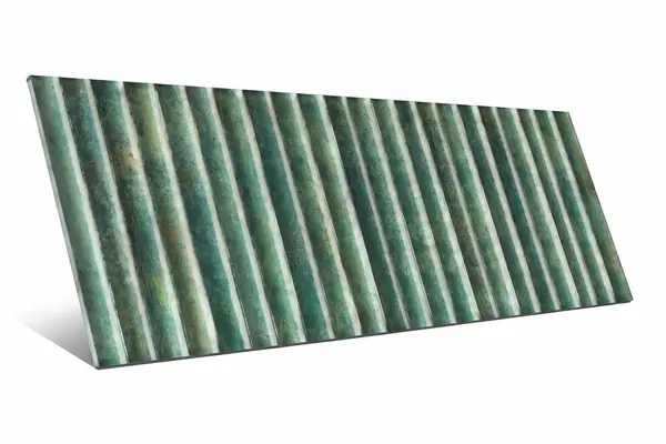 Incurve Fluted Sage 6x12 Glossy Ceramic Wall Structure Tile