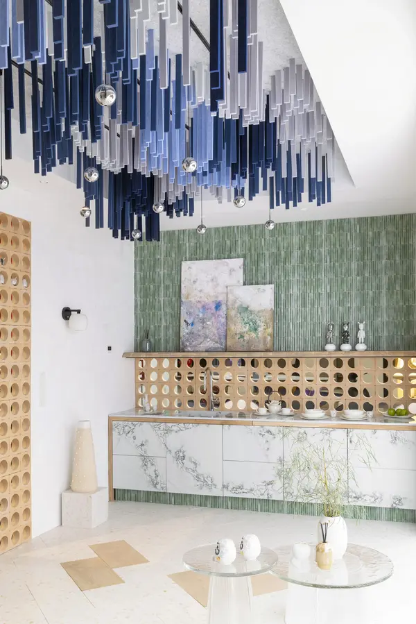 Incurve Fluted Turchese 6x12 Glossy Ceramic Wall Structure Tile