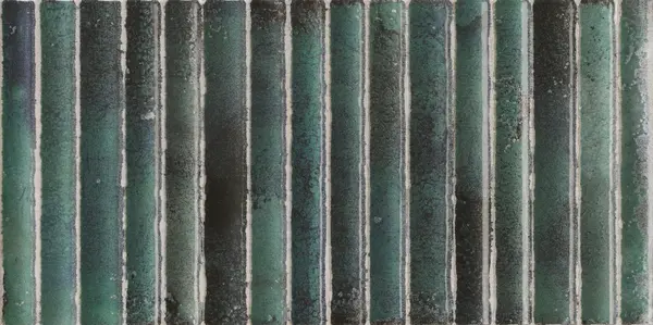 Incurve Fluted Green 6x12 Glossy Ceramic Wall Structure Tile