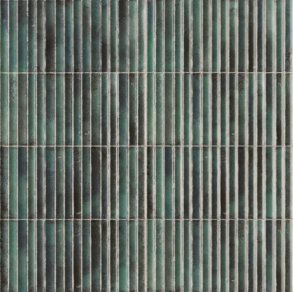 Incurve Fluted Green 6x12 Glossy Ceramic Wall Structure Tile
