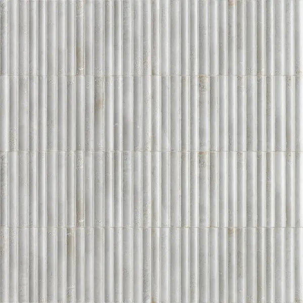 Incurve Fluted Mist White 6x12 Glossy Ceramic Wall Structure Tile