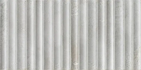 Incurve Fluted Mist White 6x12 Glossy Ceramic Wall Structure Tile