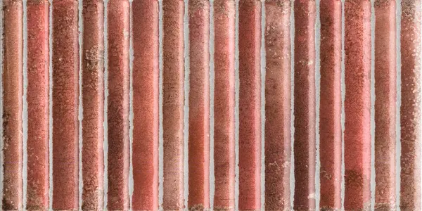 Incurve Fluted Red 6x12 Glossy Ceramic Wall Structure Tile