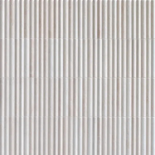 Incurve Fluted Linen White 6x12 Glossy Ceramic Wall Structure Tile
