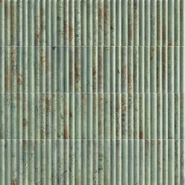 Incurve Fluted Teal 6x12 Glossy Ceramic Wall Structure Tile