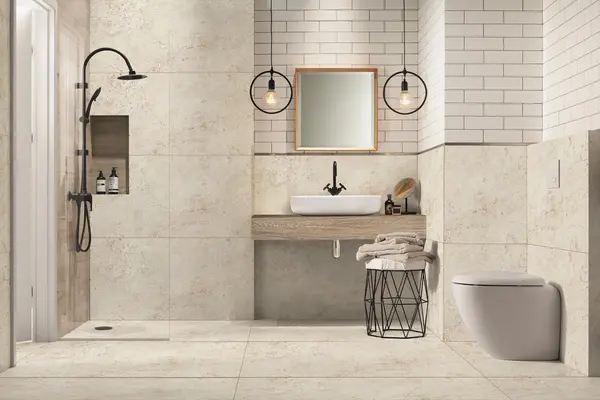Luno Beige 24x48 Matte Structure Porcelain Tile