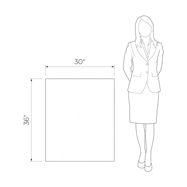 Mild Garden Black and White 30x36 Matte Porcelain Wall Decoration