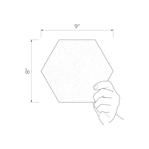 Mild Garden White 8x9 Hexagon Matte Porcelain Wall Decoration