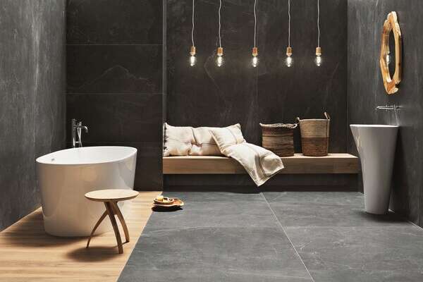 Mountain Ash Almond 8x48 Matte Wood Look Structure Porcelain Tile