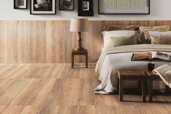Mountain Ash Almond 8x48 Matte Wood Look Structure Porcelain Tile