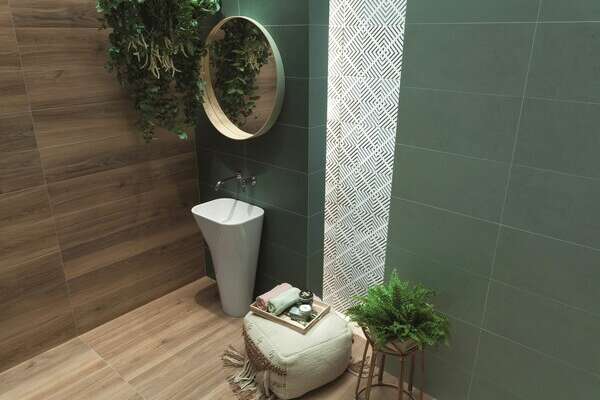 Mountain Ash Almond 8x48 Matte Wood Look Structure Porcelain Tile