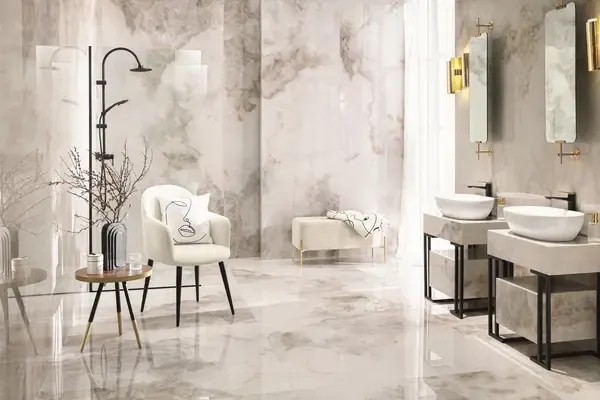 Onice Bianco 24x48 Polished Porcelain Tile