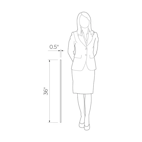 Organic Matt Gray 0.5x36 Wall Strip Glass