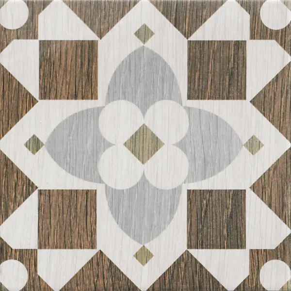 Patch Brown 8x8 Matte Porcelain Décor Tile "1"