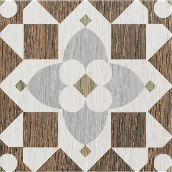 Patch Brown 8x8 Matte Porcelain Décor Tile 