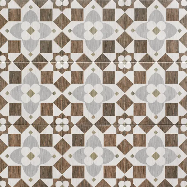 Patch Brown 8x8 Matte Porcelain Décor Tile "1"