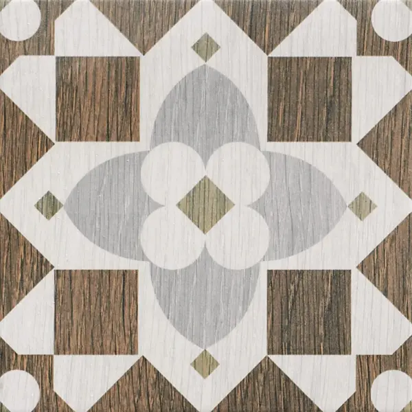 Patch Brown 8x8 Matte Porcelain Décor Tile 1