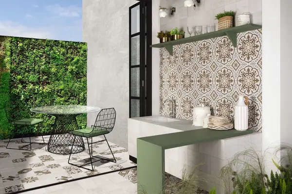 Patch Mix 8x8 Matte Porcelain Décor Tile "2"