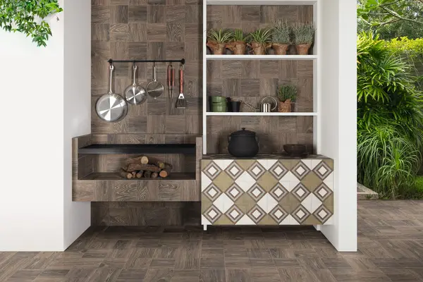 Patch Natural 8x8 Matte Porcelain Décor Tile "3"