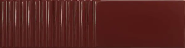 Groove Sample - Groove Burgundy 3x12 Glossy Structure 2 Subway Wall Tile