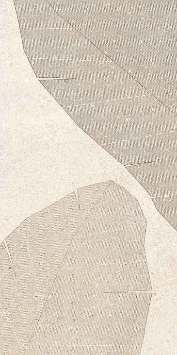 Lavish SAMPLE - Lavish Beige Leaves 24x48 Matte Porcelain Wall Decor
