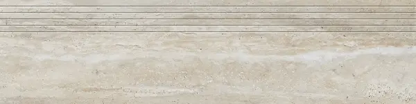 Travertino Sample - Travertino Beige 12x48 Matte Travertine Look Step Tread Porcelain Tile