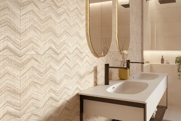 Sancio Navy 12x36 Matte Concrete Look Ceramic Structure 2 Wall Tile