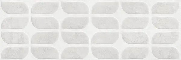 Sancio White 12x36 Matte Concrete Look Ceramic Structure 1 Wall Tile