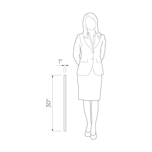 Steel 18 1x30 Wall Strip Polished Chrome