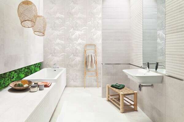 Tasmania Gray 30x36 Matte 3-Elements Ceramic Wall Décor Tile (Set of 3 tiles, 12x30 each)