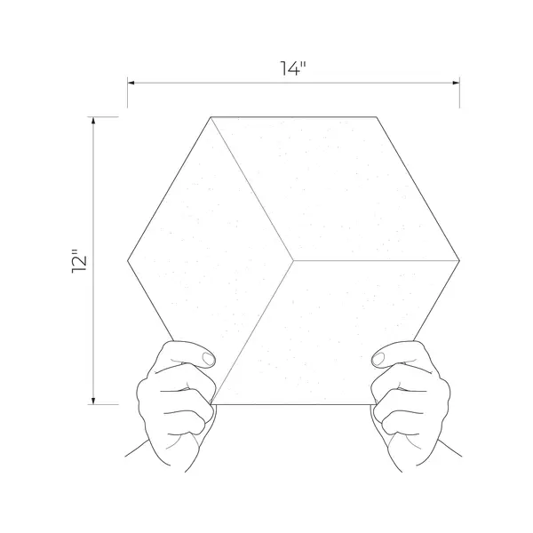 Torano Hexagon 1 White 12x14 Lappato Matte  Porcelain Mosaic
