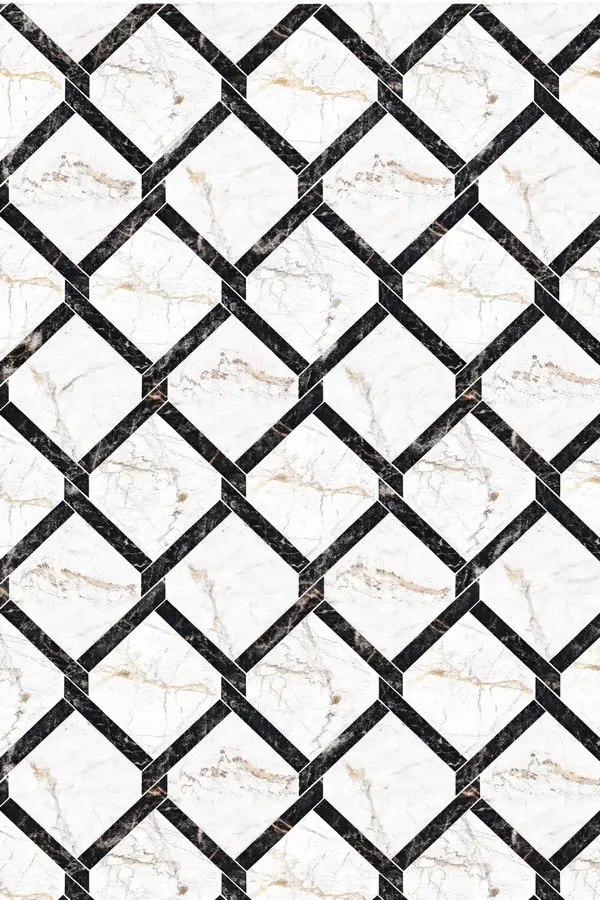 Veneto Black/White 14x14 Matte Structure Floor And Wall Mosaic