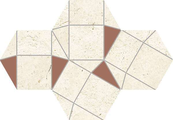 Ventura Sample - Ventura Ivory 8x12 Matte/Glimmer with Copper Metal Ceramic Wall Mosaics