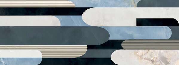 Vero Geo Sample - Vero Geo 13x36 Glossy Multicolor Ceramic Wall Décor Tile