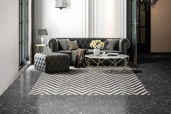 Versail Dark 8x8 Matte Porcelain Décor Tile 3