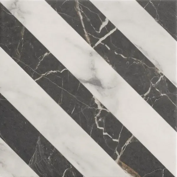 Versail Dark 8x8 Matte Porcelain Décor Tile 3