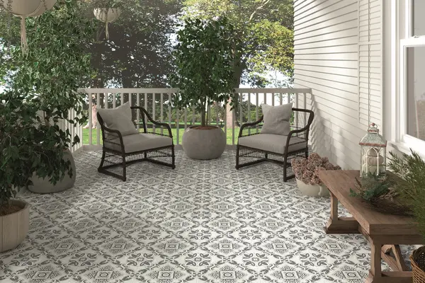 Versail Gray 8x8 Matte Porcelain Décor Tile 8