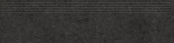 Zimba Black 12x48 Matte Stone Look Structure Step Tread Porcelain Tile