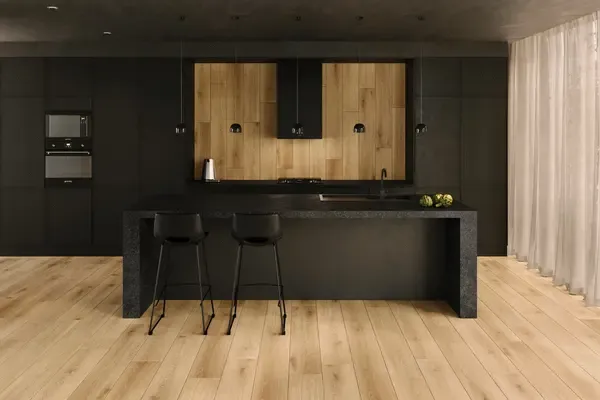 Zimba Black 24x48 Matte Stone Look Structure Porcelain Tile