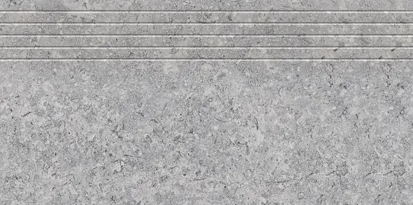 Zimba Light Gray 12x24 Matte Stone Look Structure Step Tread Porcelain Tile