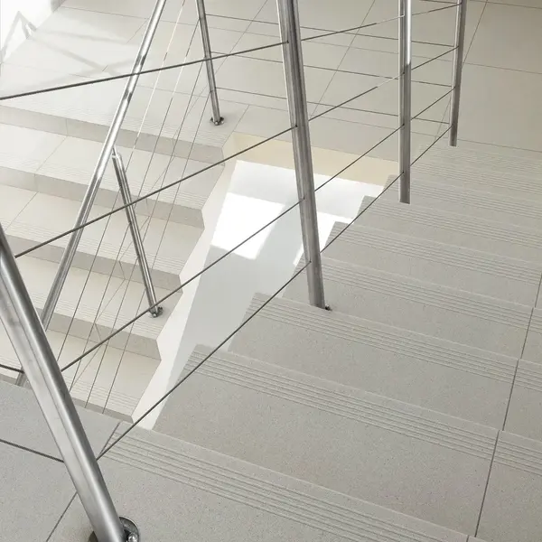 Zimba Gray 12x24 Matte Stone Look Structure Step Tread Porcelain Tile