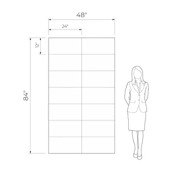 All in white Forest 48x84 Matte 14-Elements Ceramic Wall Décor Tile (Set of 14 tiles, 12x24 each)