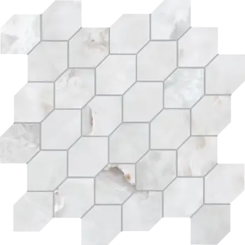 Aquamarine Gray 12x12 Matte Floor & Wall Elongated Hexagon Mosaics