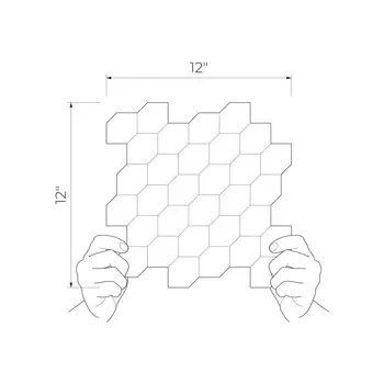 Aquamarine Gray 12x12 Matte Floor & Wall Elongated Hexagon Mosaics
