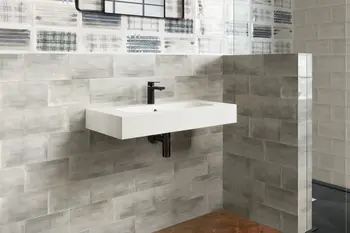 Aquarelle Gray 6x12 Glossy Ceramic Wall Tile