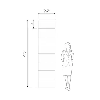 Blinds Glass 24x95 Wall Décor  ( 8-Elements)