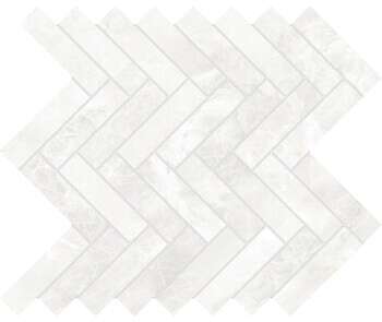 Bunkyo Ivory 12x11 Matte Floor & Wall Herringbone Mosaic