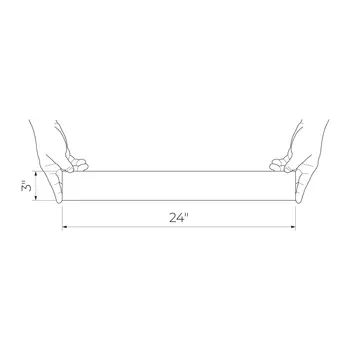 Dover Wood 3x24 Matte Structure Wall Listello