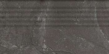 Grand Cave Graphite 12x24 Matte Stone Look Structure Step Tread Porcelain Tile