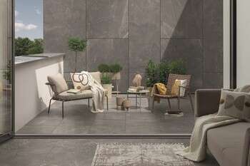 Grand Cave Graphite 24x24 Lappato Stone Look Porcelain Tile